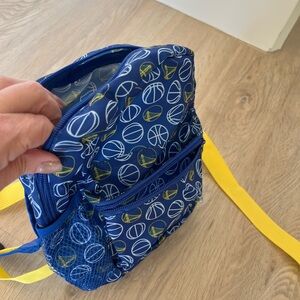 Warriors Basketball Print Mini Backpack